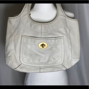 Coach white shoulder bag